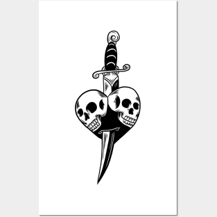 Skull sword Posters and Art